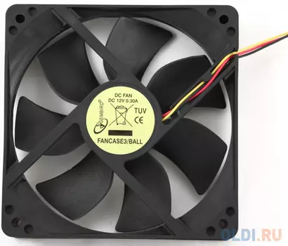 Вентилятор Gembird FANCASE3/BALL 120x120x25 узкий разъем 3pin