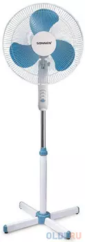 Вентилятор напольный Sonnen SF-45W-40-02 45 Вт белый синий
