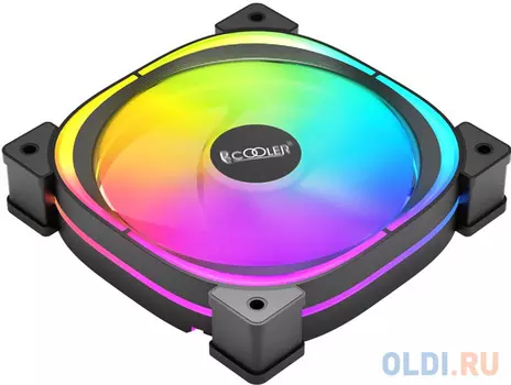 Вентилятор PCCooler EF120 ARGB B 120x120x25мм (4pin PWM + 3pin ARGB, 600-1500 об/мин) Retail