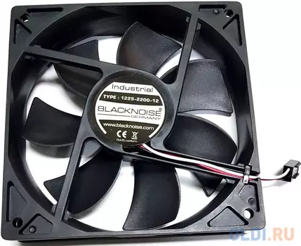 Вентилятор промышленный Noiseblocker IP55 Serie 1225-22-12, 120x120x25 мм, 2200 об/мин, 39 дБА, напр. 12В