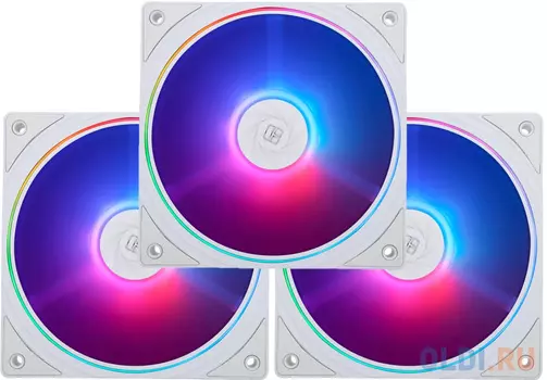 Вентилятор Thermalright TL-S12W-S x3, 120x120x25 мм, 1500 об/мин, 23 дБА, PWM, белый, ARGB подсветка, 3 шт в упаковке