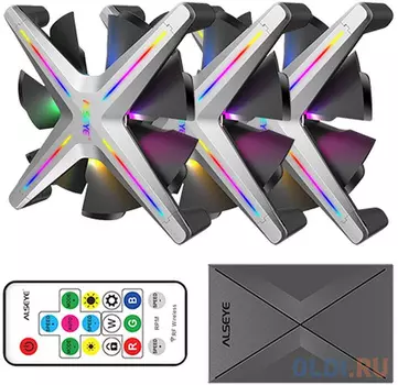 Вентиляторы для корпуса ALSEYE XTREME X12 KIT Gray 120mm 3pcs + controller X12-SET-GY
