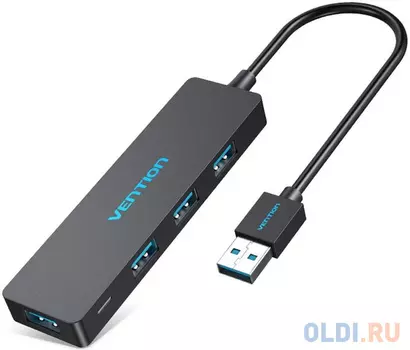 Vention 4 Ports USB3.0 HUB 0.15M Black