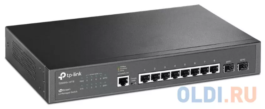 Version 2, 8-port Gigabit L2 Switch, 8 10/100/1000Mbps RJ45 ports incl. 2 Gb SFP slots