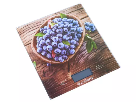 Весы кухонные электронные Endever Chief-500, рисунок Черника вес от 2 г до 5 кг, закаленное стекло, автовыключение