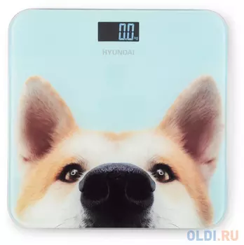 Весы напольные электронные Hyundai H-BS03680 макс.180кг голубой