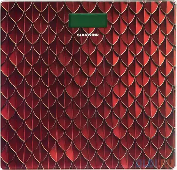 Весы напольные электронные Starwind SSP6035 макс.180кг рисунок/красный