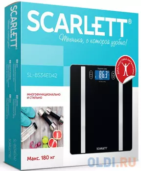 Весы напольные Scarlett SL-BS34ED42 чёрный