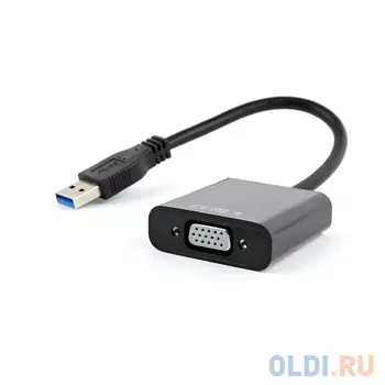 Видеоадаптер (конвертер) USB 3.0 -- VGA Cablexpert, черный