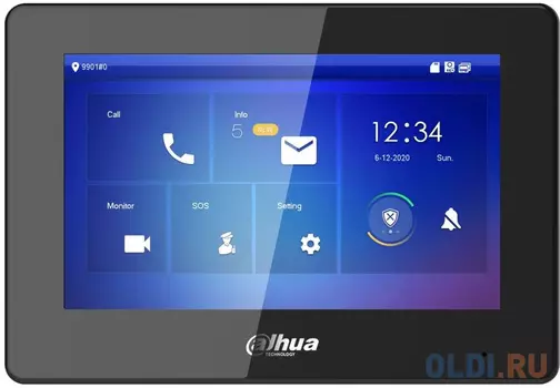 Видеодомофон Dahua DHI-VTH5422HB черный