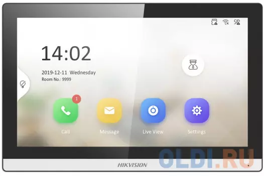 Видеодомофон Hikvision DS-KH6350-WTE1 белый