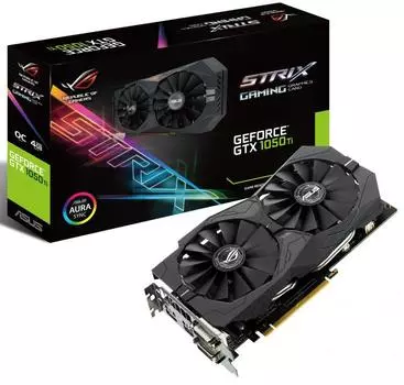 Видеокарта ASUS GeForce GTX1050 Ti STRIX-GTX1050TI-4G-GAMING 4GB 1290 MHz NVIDIA GTX1050Ti/GDDR5 7008MHz/128bit/PCI-E/2xDVI, HDMI, DP