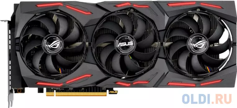 Видеокарта Asus PCI-E 4.0 ROG-STRIX-RX5700XT-O8G-GAMING AMD Radeon RX 5700XT 8192Mb 256bit GDDR6 1840/14000/HDMIx1/DPx3/HDCP Ret