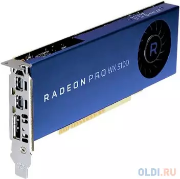 Видеокарта Dell PCI-E Radeon Pro WX 3100 AMD WX 3100 4096Mb 256bit DDR5/DPx2 oem