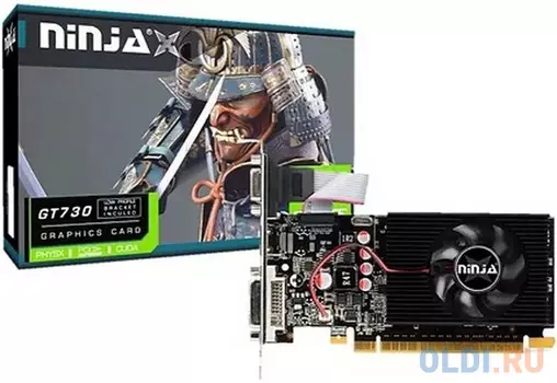Видеокарта Ninja (Sinotex) GT730 1GB DDR3 128BIT DVI HDMI VGA 1FAN RTL