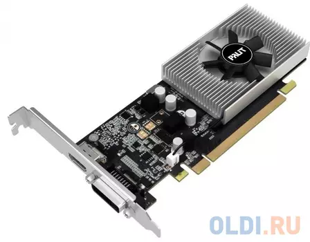 Видеокарта Palit PCI-E PA-GT1030 2GD5 BULK nVidia GeForce GT 1030 2048Mb 64bit DDR5 1227/6000 DVIx1/HDMIx1/HDCP Bulk