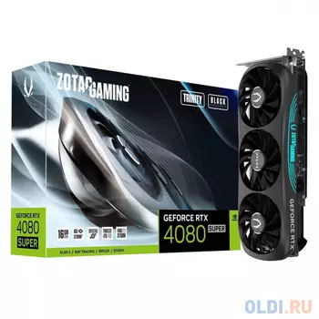 Видеокарта Zotac RTX4080 SUPER TRINITY BLACK ED 16GB GDDR6X 256bit 3xDP HDMI 3FAN Premium Pack