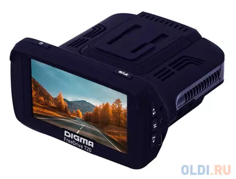 Видеорегистратор с радар-детектором Digma Freedrive 720 GPS черный