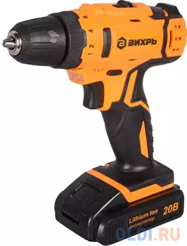 Вихрь Дрель-шуруповерт аккумуляторная ДА-20Л-2К 2,0 А/ч 72/14/21