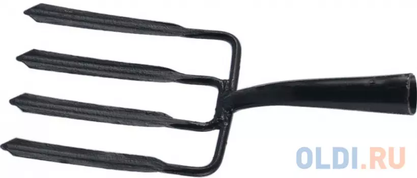 Вилы копальные 4-х рогие, 190 х220 мм, широкий зуб, удлиненная тулейка, без черенка (АРТИ)// Россия