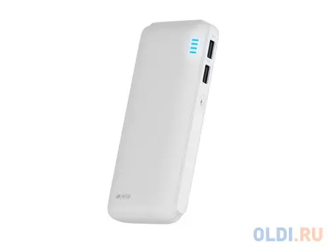 Внешний аккумулятор Hiper SP12500 White, 12500mAh, 2xUSB 2.1A, Li-Ion, индикатор заряда