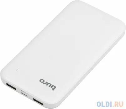 Внешний аккумулятор Power Bank 10000 мАч Бюрократ BP10E белый BP10E10PWH