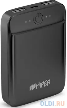 Внешний аккумулятор Power Bank 10000 мАч HIPER SL10000 черный