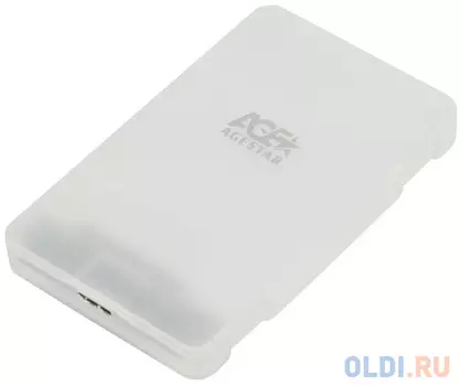 Внешний контейнер для HDD 2.5" SATA AgeStar 3UBCP3 USB3.1 пластик белый