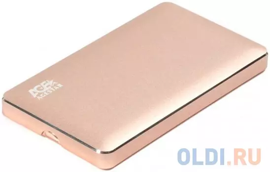 Внешний контейнер для HDD 2.5" SATA AgeStar 3UB2A16 USB3.0 алюминий золотистый