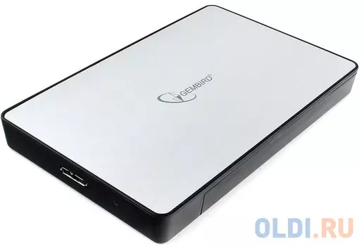 Внешний корпус 2.5" Gembird EE2-U3S-31P, серебро, USB 3.0, SATA, пластик/металл