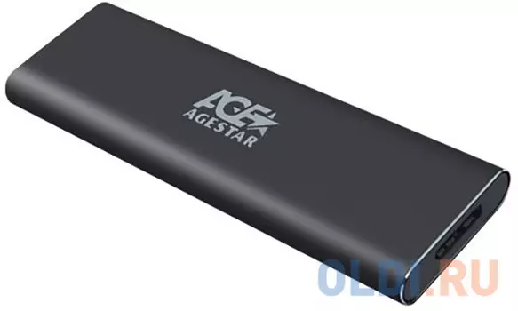 Внешний корпус SSD AgeStar 3UBNF1 m2 NGFF 2280 B-Key USB 3.0 алюминий серый