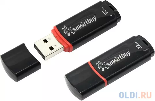 Внешний накопитель 32Gb USB Drive <USB2.0 Smartbuy Crown Black (SB32GBCRW-K)