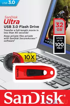 Внешний накопитель 32GB USB Drive SanDisk Ultra Red (SDCZ48-032G-U46R)