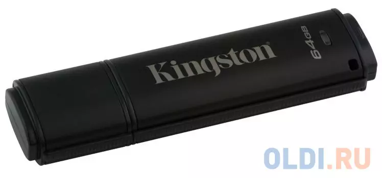 Внешний накопитель 64Gb USB Drive Kingston DataTraveler 4000 G2 256 AES FIPS 140-2 Level 3 (Management Ready) черный
