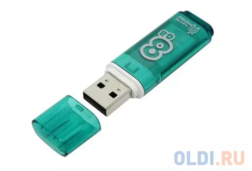 Внешний накопитель 8Gb USB Drive <USB2.0 Smartbuy Glossy series Green (SB8GBGS-G)