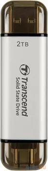 Внешний SSD диск 2 Tb USB 3.1 Type-C USB3.1 Gen1 Transcend ESD310S серебристый