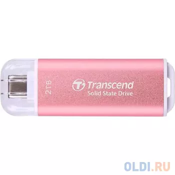 Внешний SSD диск 2 Tb USB Type-C Transcend ESD300 розовый