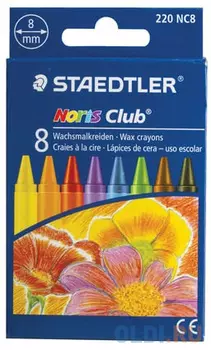 Восковые мелки Staedtler Noris Club 8 штук 8 цветов