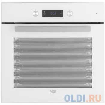 Встраиваемая электрическая духовка BEKO/ 59.4х59.5х56.7 см, 71 л, 6 режимов, дисплей, гриль, легкоочищающаяся эмаль, цвет: белый