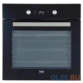 Встраиваемая электрическая духовка BEKO/ 59.4х59.5х56.7 см, 71 л, 6 режимов, дисплей, гриль, легкоочищающаяся эмаль, цвет: черный