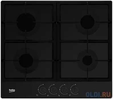 Встраиваемая газовая варочная поверхность BEKO/ азовая поверхность: 4 газовые конфорки . Панель управления спереди. Газ-контроль. Высокоэффективные ко