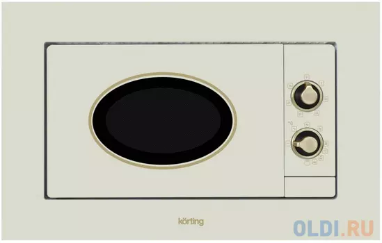 Встраиваемая микроволновая печь Korting KMI 820 RGB 700 Вт слоновая кость золотистый