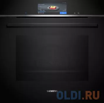 Встраиваемый духовой шкаф SIEMENS/ Электрический духовой шкаф с конвекцией, объем 71 л, 13 режимов, очистка пиролитическая + паровая, направляющие про