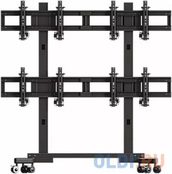 [VWM263] Мобильная стойка Wize Pro VWM263 для видеостены 2х2 из дисплеев 40-63"+, нагрузка до 45 кг на один дисплей, кабельный канал, сталь, (10 мест)
