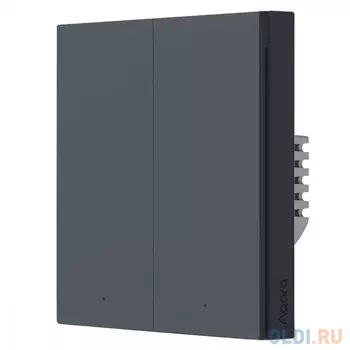 Выключатель двухклавишный без нейтрали Aqara Smart Wall Switch H1 EU (WS-EUK02 graphite)