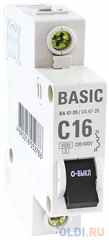Выключатель EKF mcb4729-1-25C авт. 1п c 25а ва 47-29 4.5ка basic