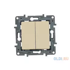 Выключатель Legrand ETIKA 10АХ 2-клавишный с подсветкой слоновая кость 672304