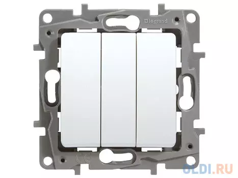 Выключатель Legrand Etika 3-клавишный белый 672213