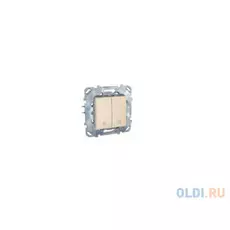 Выключатель Schneider Electric 2-клавишный для жалюзи бежевый MGU5.207.25ZD