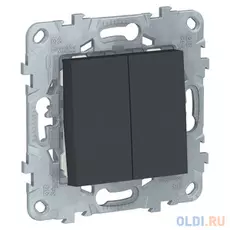 Выключатель SCHNEIDER ELECTRIC NU521154 unica new 2-клав. сх. 5 антрацит